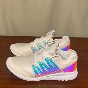 Adidas Tubular Radial K  Iridescent Hologram Shoes Women’s size 7